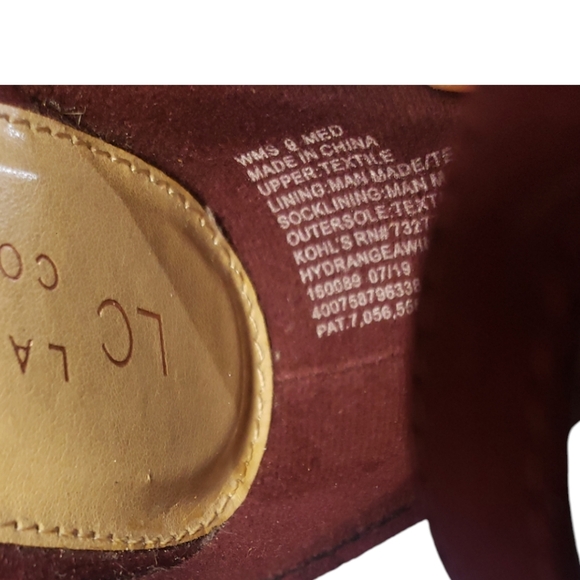 LC Lauren Conrad Hydrangea Wine High Heels Womens Size 9 - Picture 4 of 8